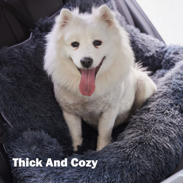 Dog Car Seat For Small Medium Large Dogs,Two Dogs Car Back Seat,Travel Pet Booster Seat With Seat Belt,Washable Long Plush Safety Pet Car Seat For Cat Or Small Pet - Image 10